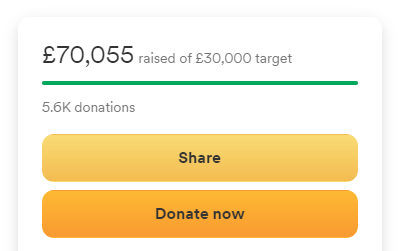 Our story comes as his GoFundMe page hit an incredible £70,000