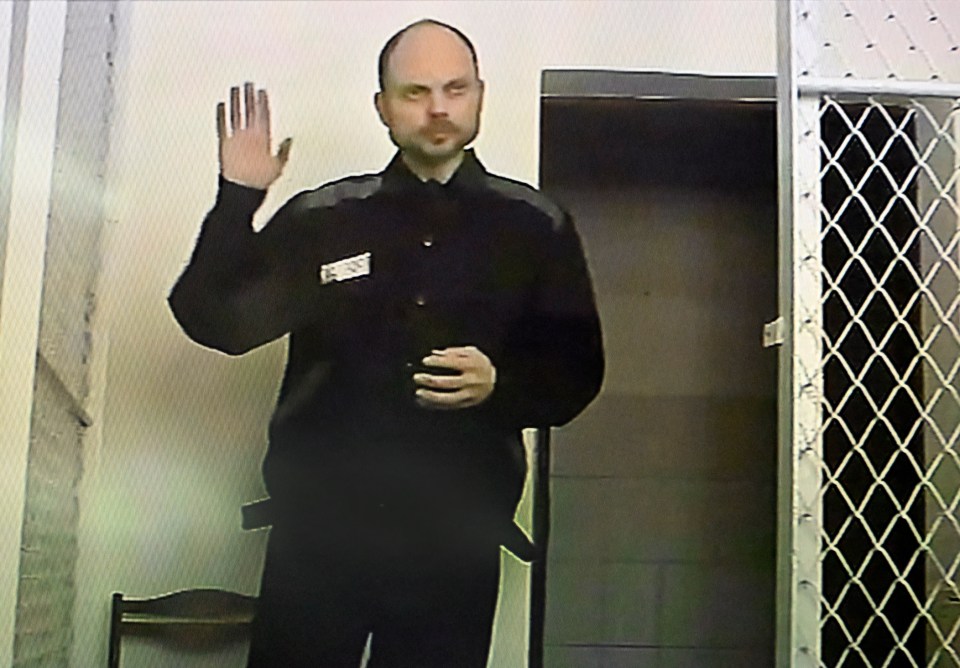 Kara-Murza appears via videolink from prison