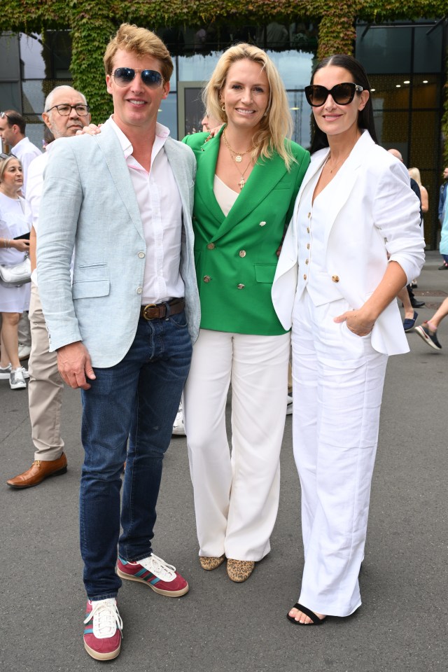 James Blunt, Sofia Wellesley and Kirsty Gallacher were also ready to enjoy some tennis