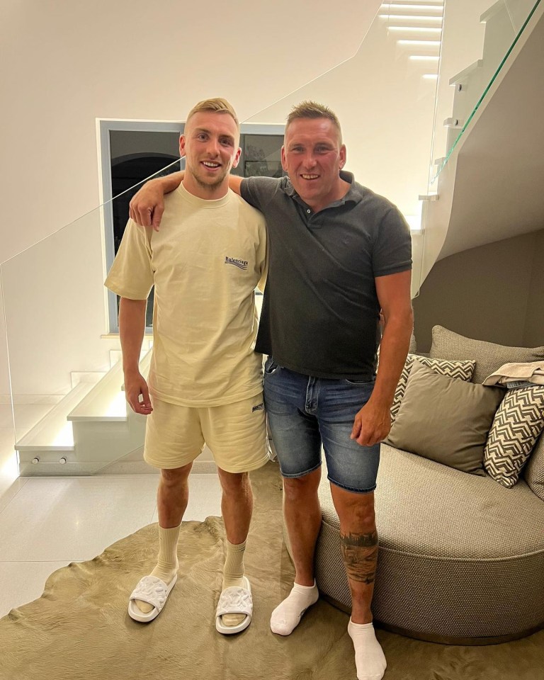 West Ham’s Jarrod Bowen with dad Sam