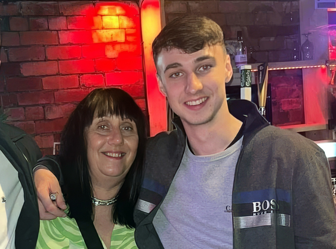 Jay pictured with mum Debbie Duncan