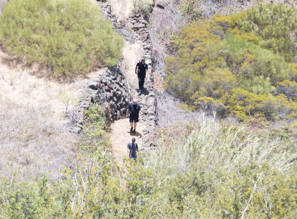 Jay's dad and brother Zak led a search through the mountains on Saturday