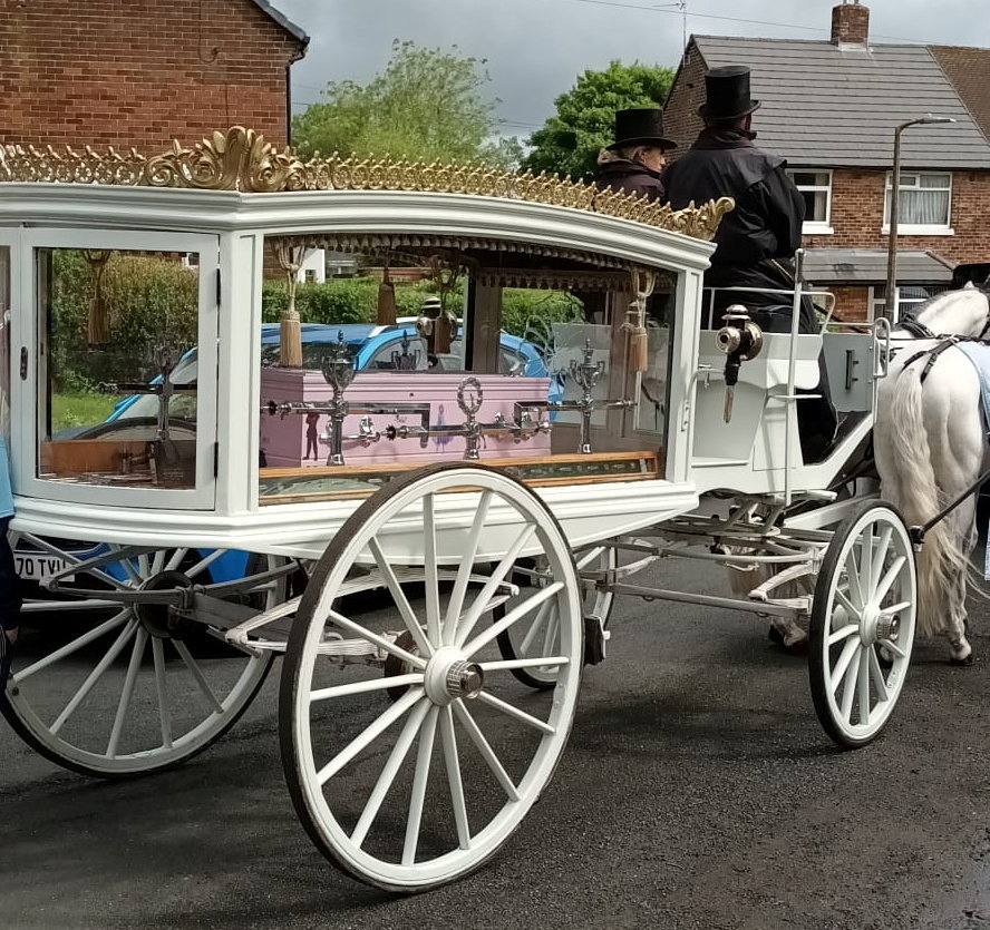 Shaylisha's funeral procession in Bury, Greater Manchester