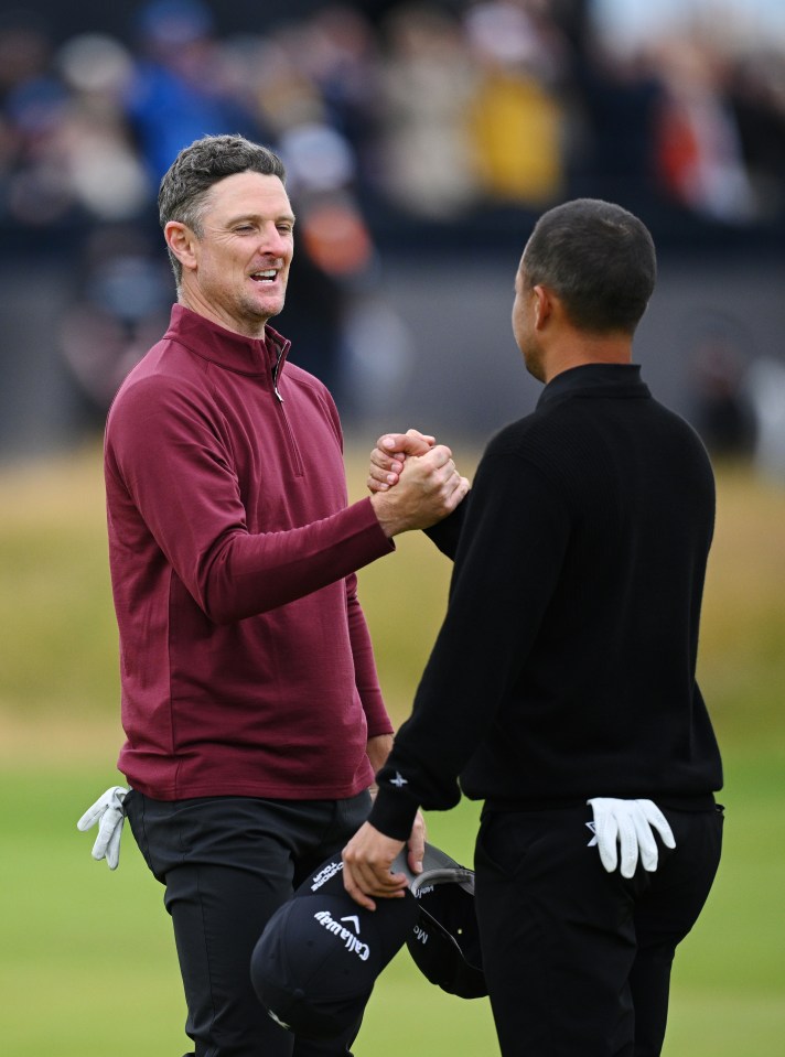 Rose congratulated Schauffele on his win