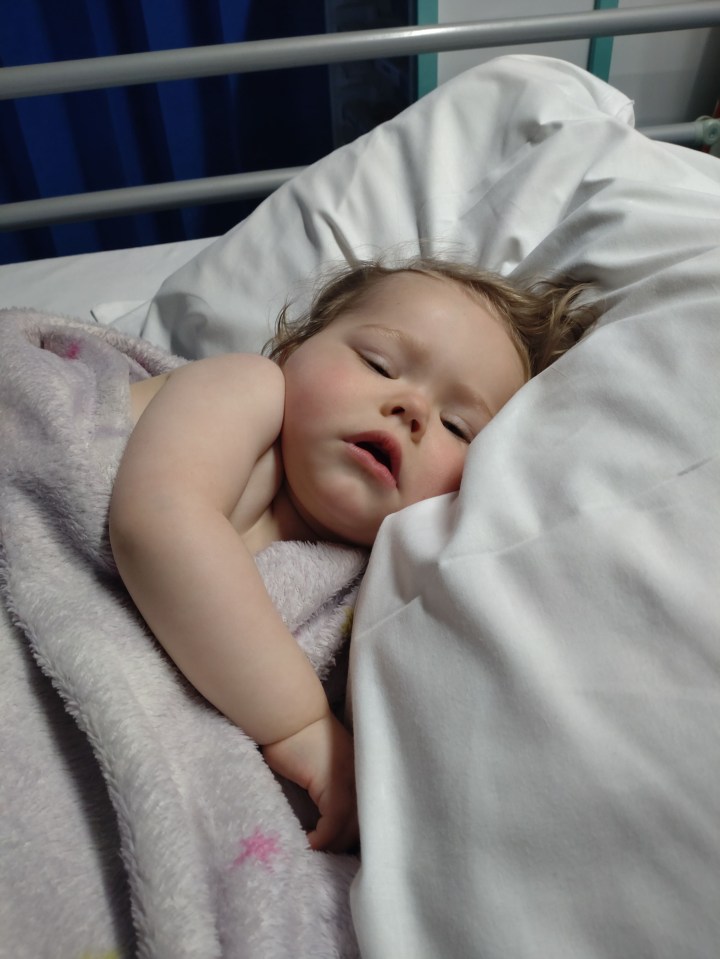 Little Beatrix is fighting for her life after suffering heart inflammation and a cardiac arrest