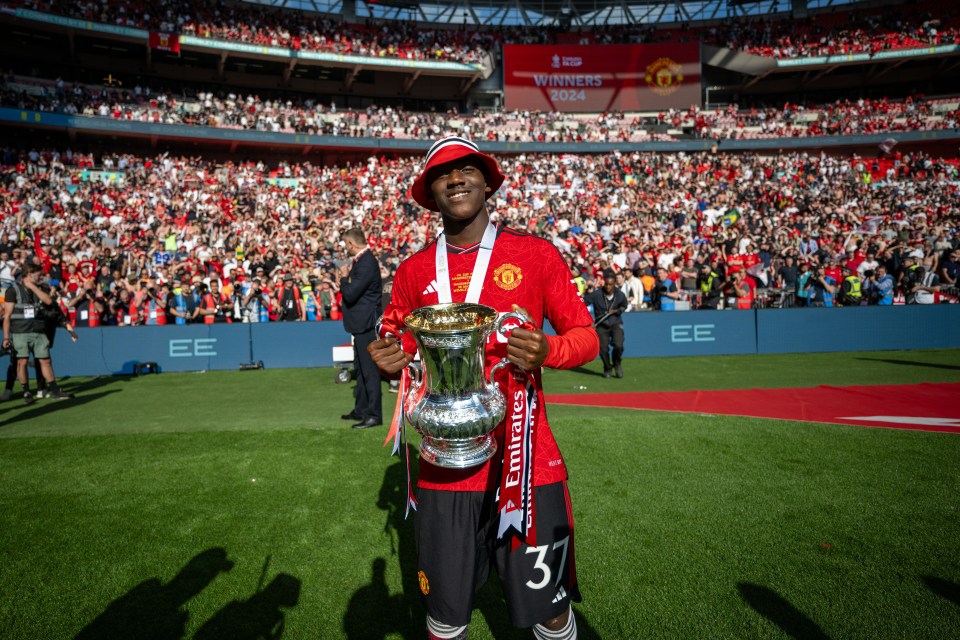 The teenager scored an FA Cup final goal at Wembley to help Manchester United lift the trophy last season