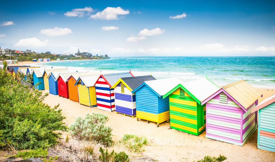 The beach has been likened to Brighton Beach in Melbourne because of its huts