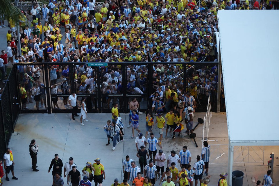 Hundreds of fans attempted to storm the gates