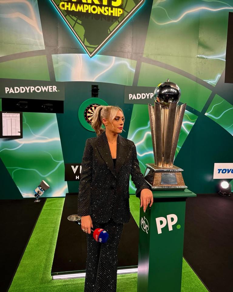 Emma Paton is Sky Sports' darts presenter