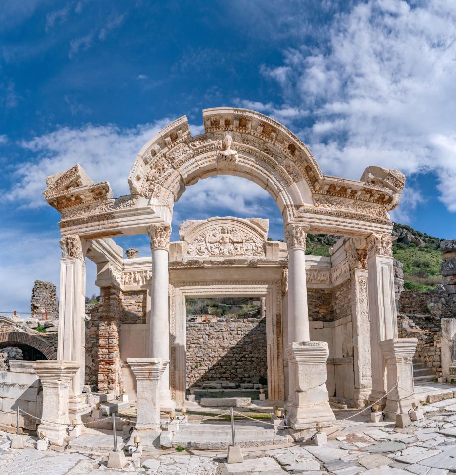 The once powerful city was destroyed by an earthquake, with temples left in ruins