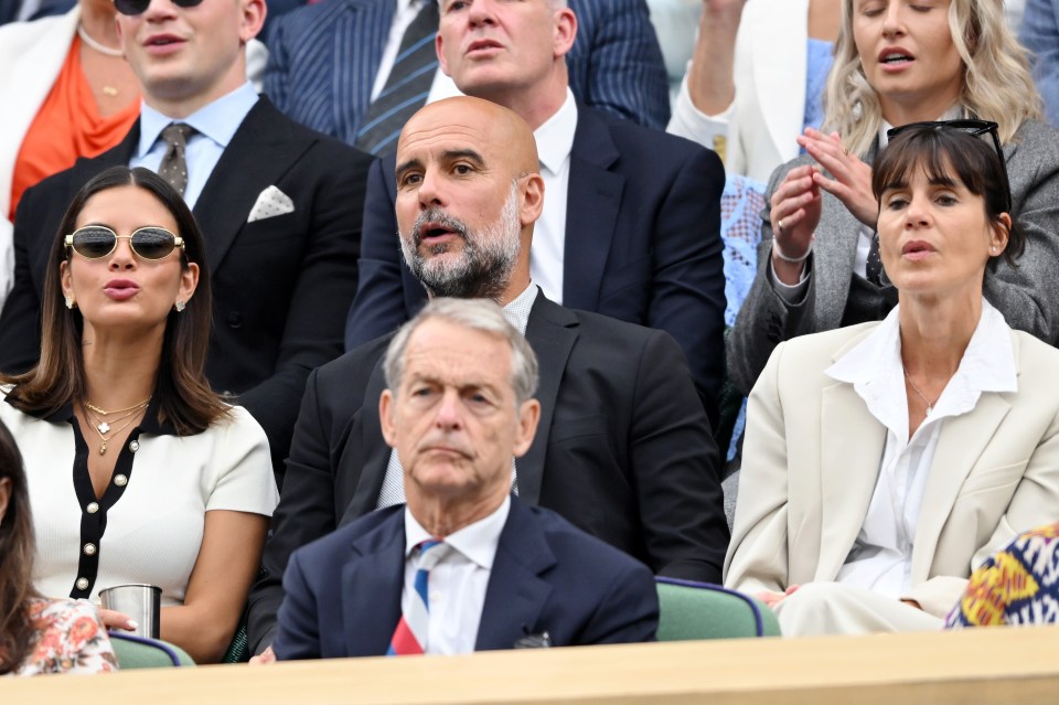 Maria, Pep and Cristina took in the action alongside sporting heroes