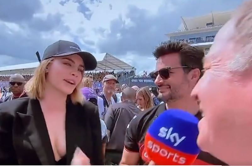 Cara Delevingne declined an interview with Martin Brundle on the grid