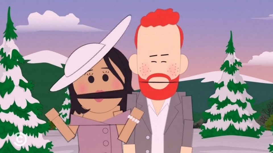 The pair were mocked when they featured in cartoon satire South Park