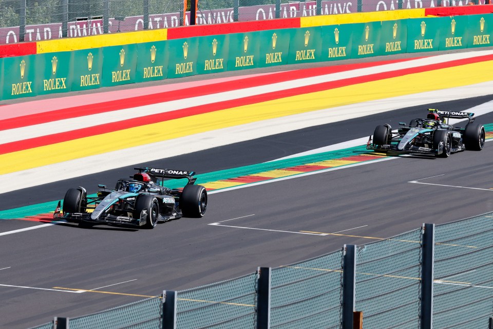 George Russell pipped Lewis Hamilton at the Belgian GP, but saw his victory taken away after late disqualification