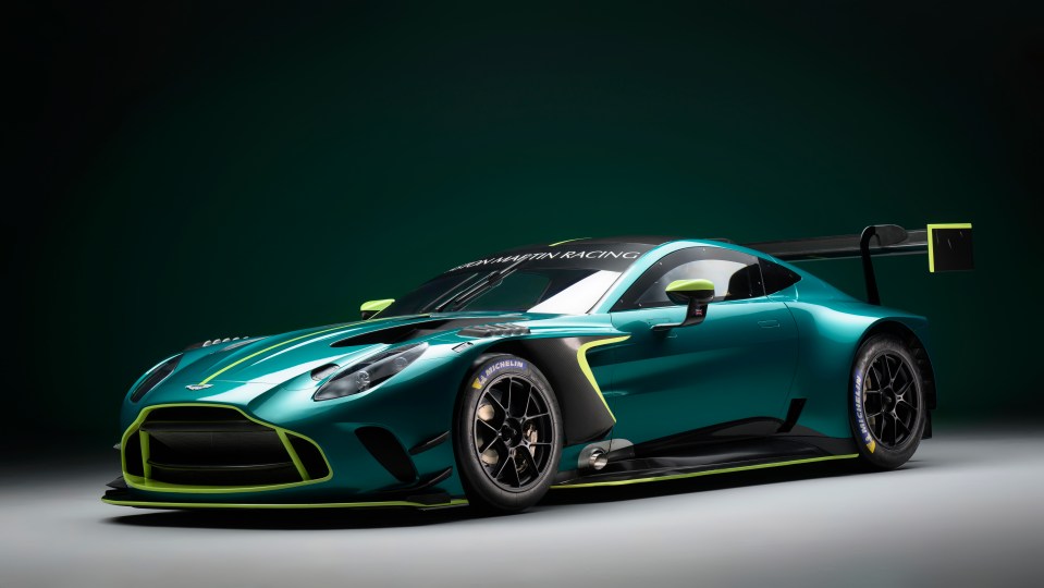 The racer's collection includes a Vantage GT3 race car