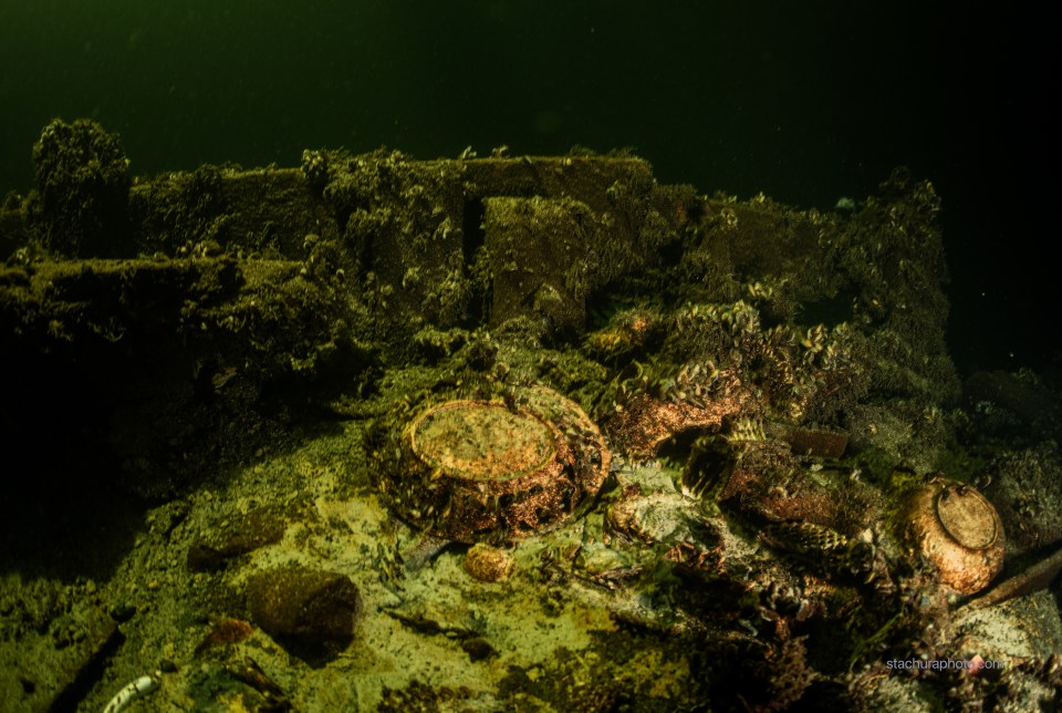 Among the wreckage, divers found porcelain items and about 100 bottles of Champagne and mineral water