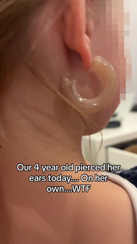 Brianna was left stunned when her four-year-old walked downstairs with some new jewellery