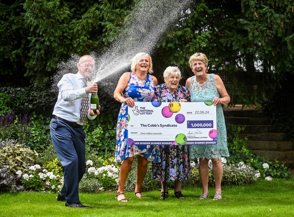 David Cobb, 67, Carol Nobbs, 55 and 60-year-old Sandra Digby (right), have each won a share of £1,000,000