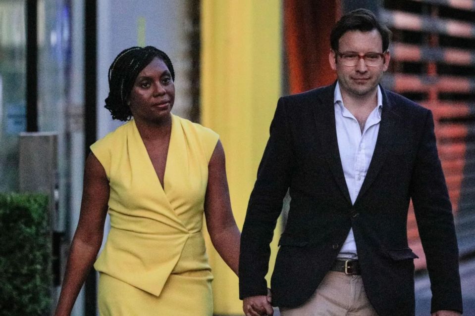 Kemi Badenoch pictured with husband Hamish