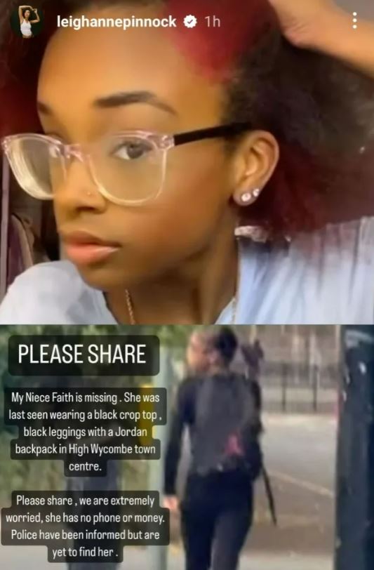 Faith went missing in High Wycombe