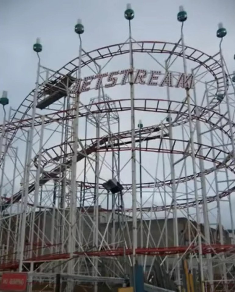 The famous rides of the Ocean Beach amusement park have turned into rusty chunks of metal