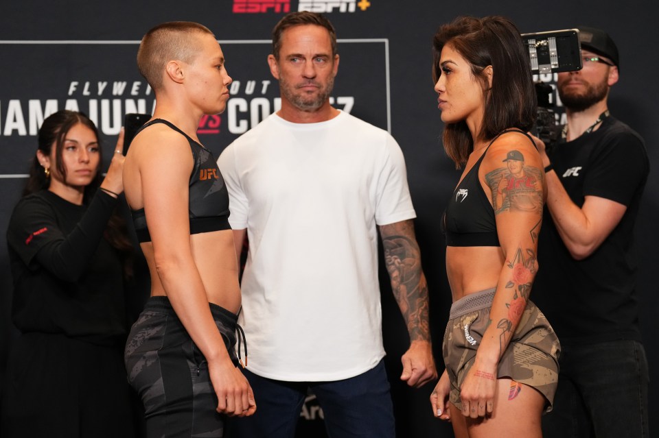 Rose Namajunas and Cortez face off