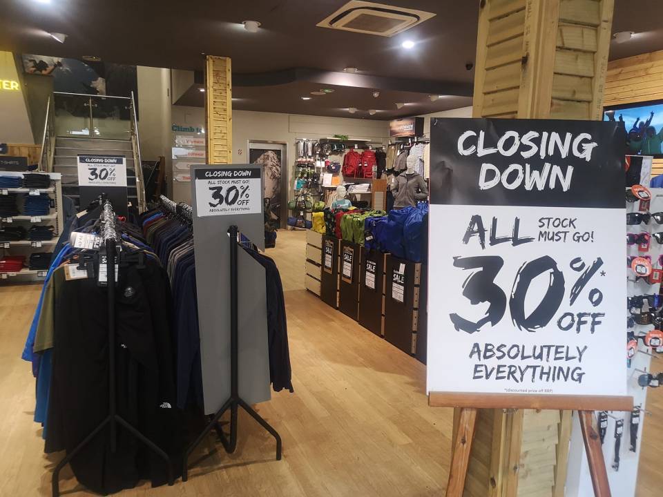 The outdoors supplier announced the closure of its Leicester branch