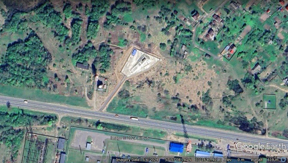 This satellite picture shows what appears to be a different site where a similar Pantsir-S1 is also stationed