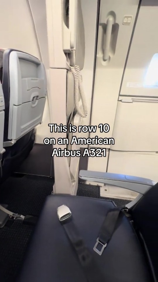 The seat at the end of the row could be folded and was saved for the crew