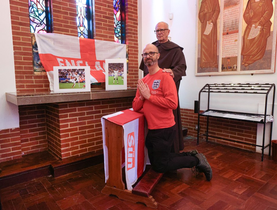 The Sun's Oliver Harvey has said a prayer at the shrine of St Jude, ahead of the quarter-final