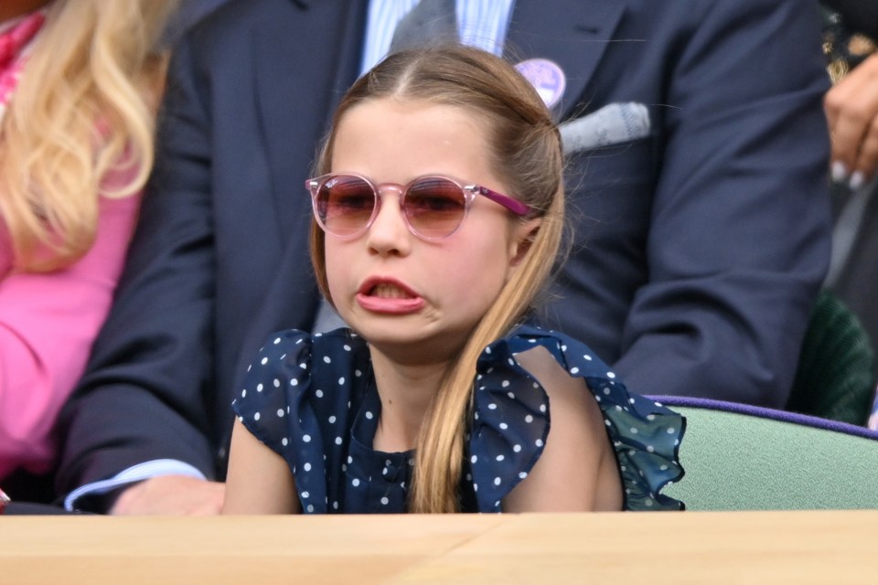 Princess Charlotte was snapped pulling some adorable faces as she spectated intensely