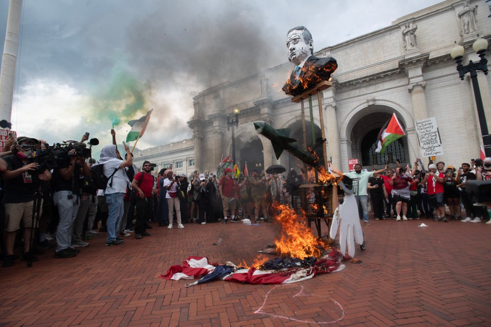 Washington has been marred with scenes of protests since Netanyahu’s visit