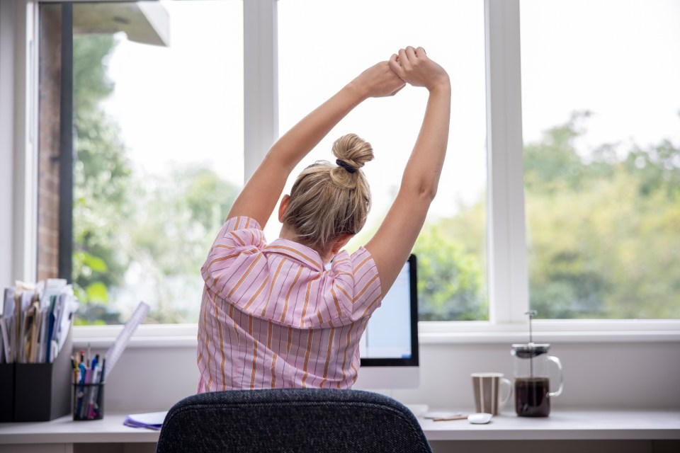 'Stand up, move your body or stretch to get blood flowing to the joints and brain'