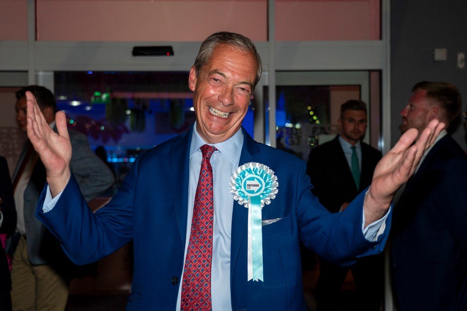 Mr Farage's predicted triumph in Essex came as the Tories faced defeat across the country