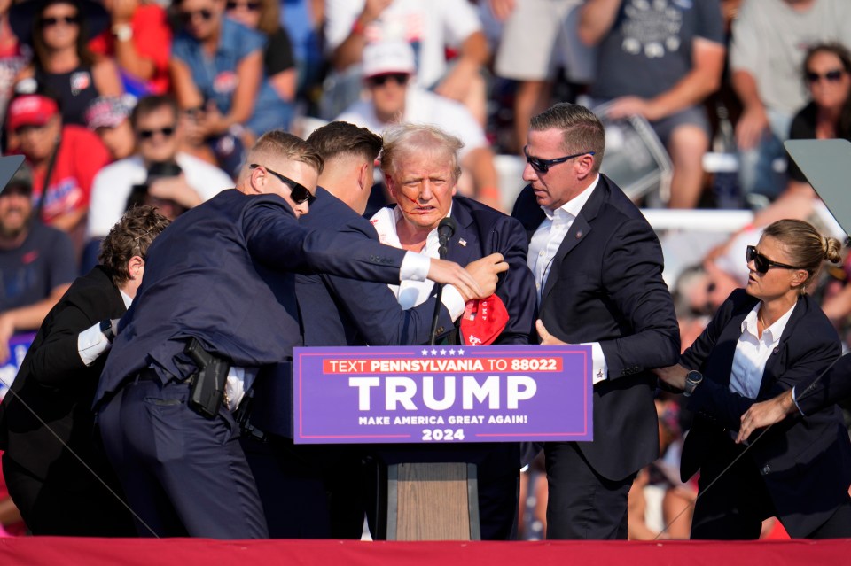 Secret Service agents grapple to get Trump to safety