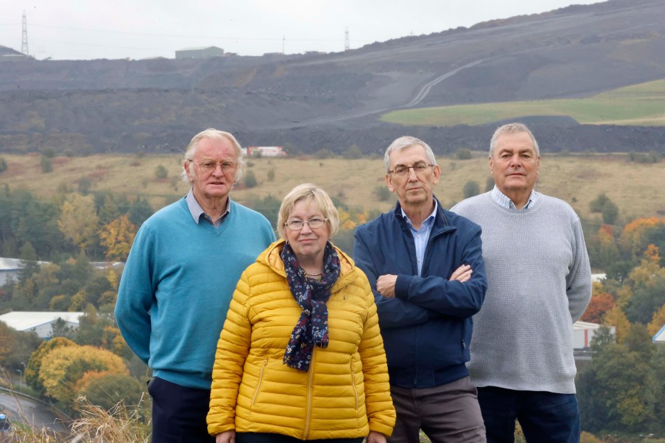 Residents Chris and Alyson Austin with Roy Thomas and Malcolm Jones