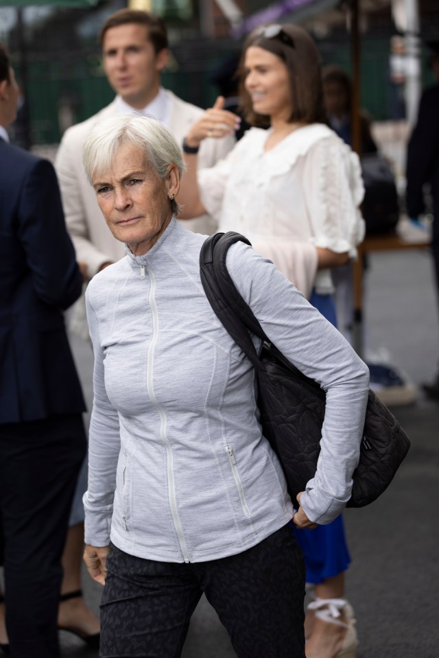 Judy Murray did not appear pleased to see Raducanu pull out of the mixed doubles