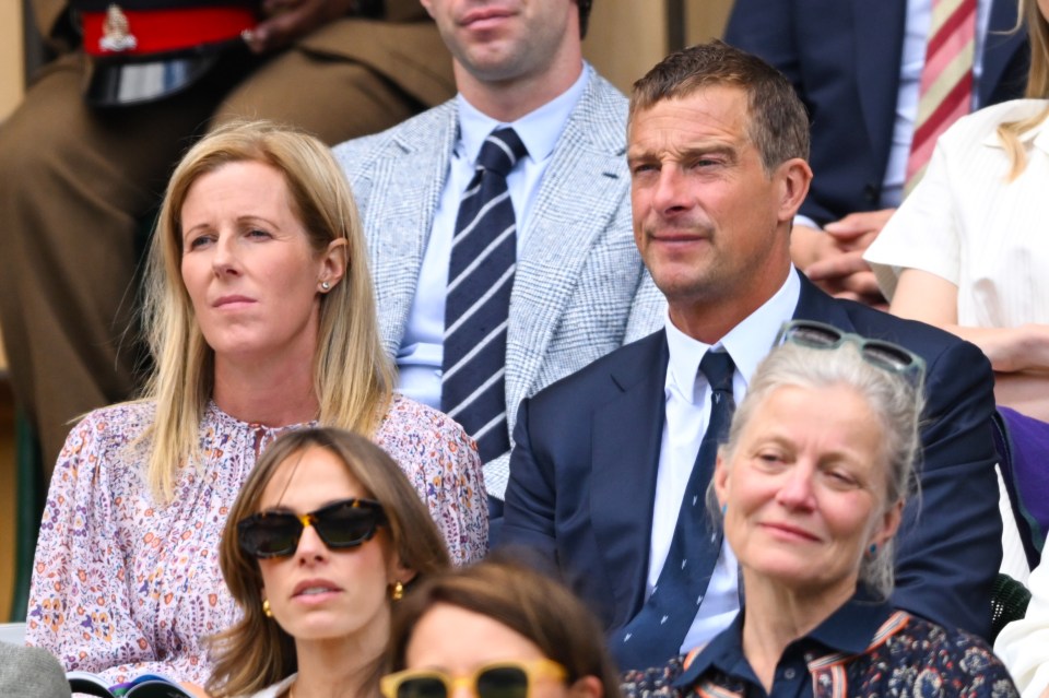 Bear Grylls sat next to wife Shara in the Royal Box