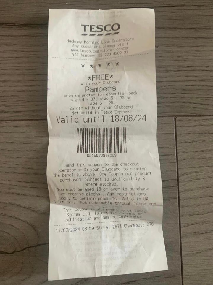 She reminded other parents to remember to keep their receipt and check