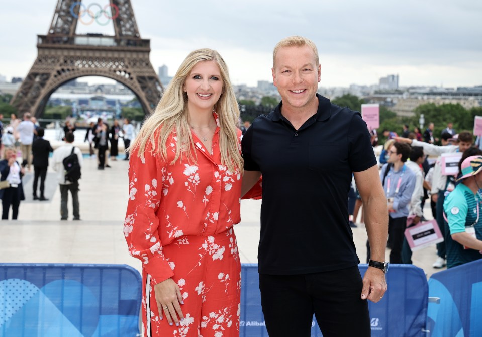 Rebecca Adlington and Sir Chris Hoy were present at the Eiffel Tower