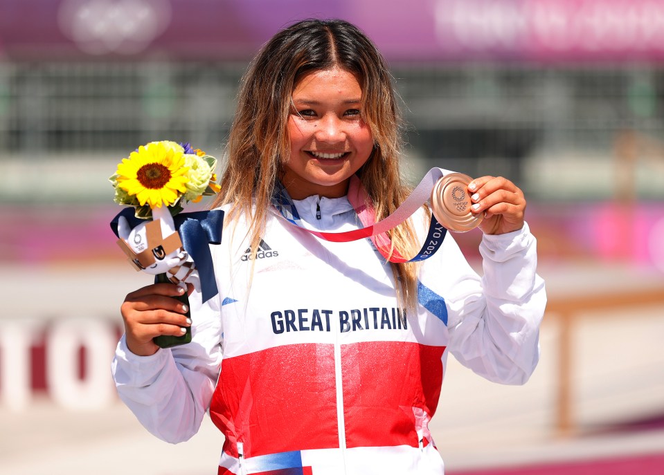 She secured bronze in the park skateboarding in Tokyo aged just 13