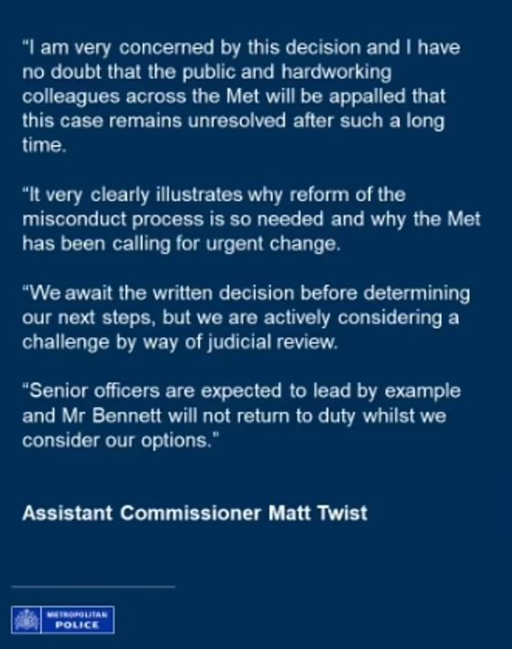 A statement by Matt Twist following the tribunal's decision