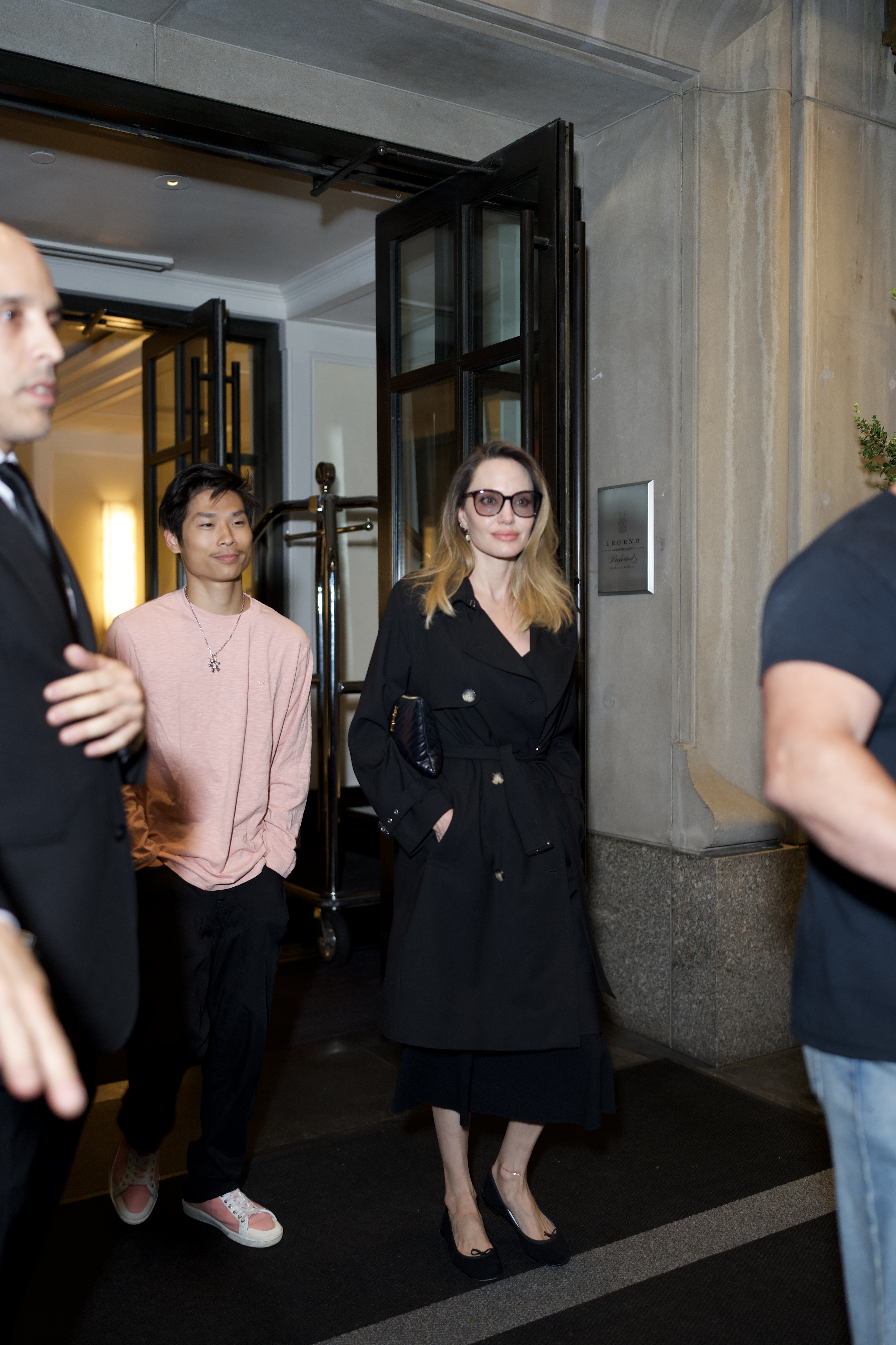 Angelina and Pax leaving a hotel last year