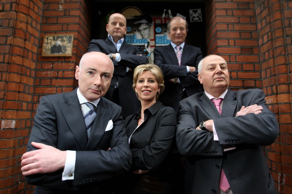 Sarah Newman, pictured in the centre on the Irish version of Dragons' Den, was Collins' business partner