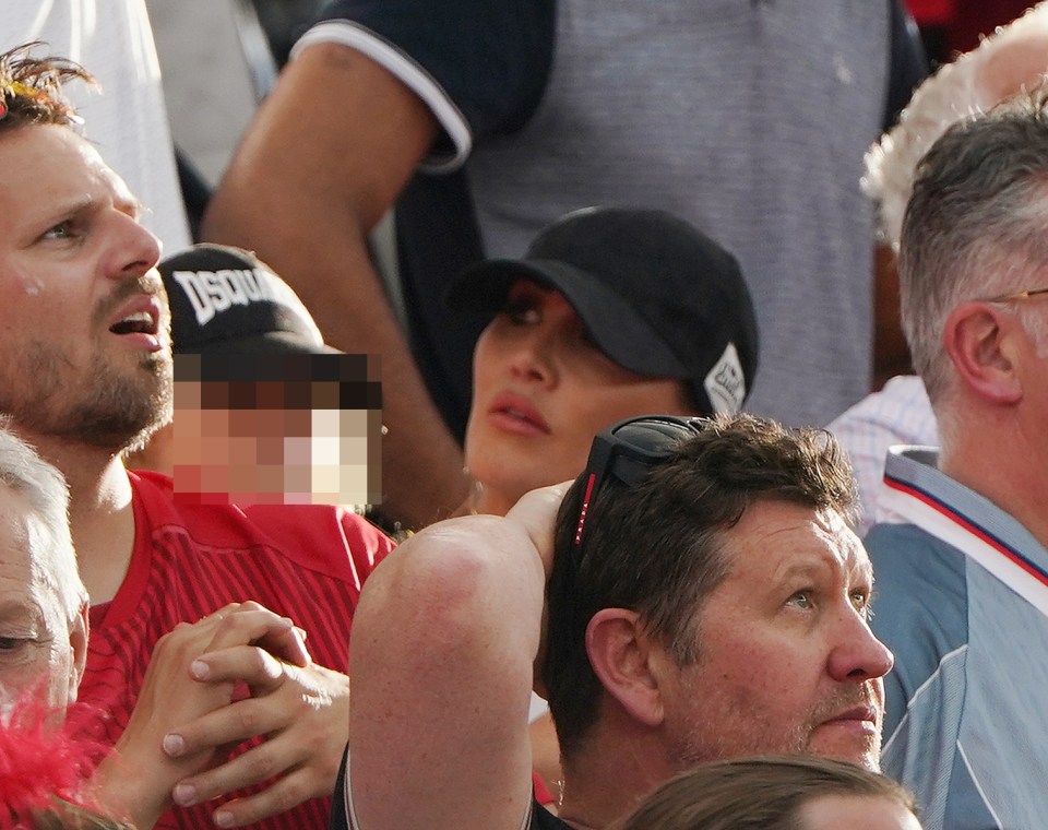 Security was warned to keep Lauryn out of the Wags zone at the Denmark game