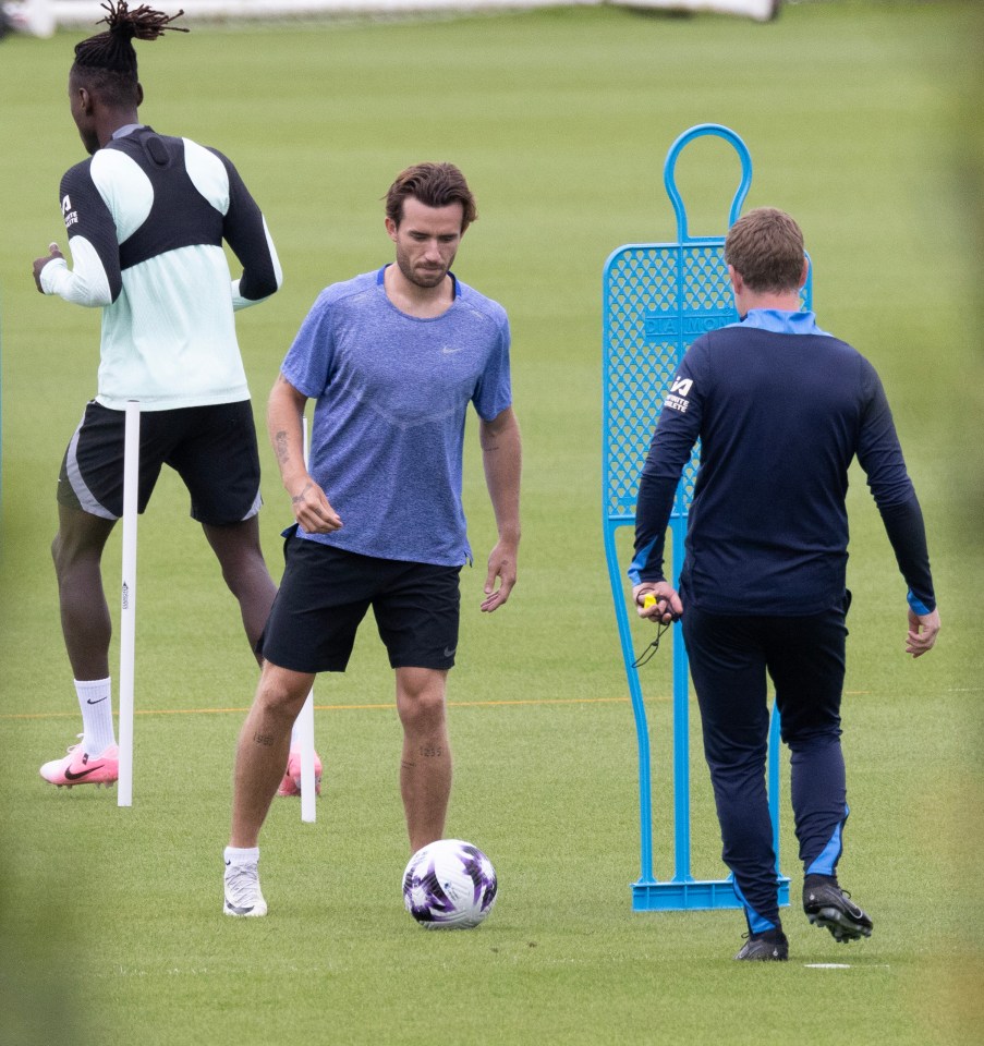 Ben Chilwell is back in Chelsea training