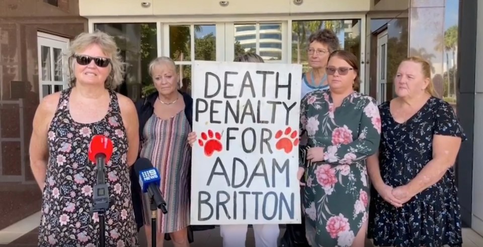 Raging protesters have called for Britton to be executed for his crimes against animals