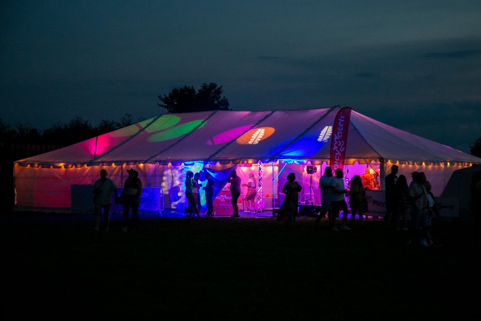 Revellers also enjoy a variety of sex games together in the festival's tents