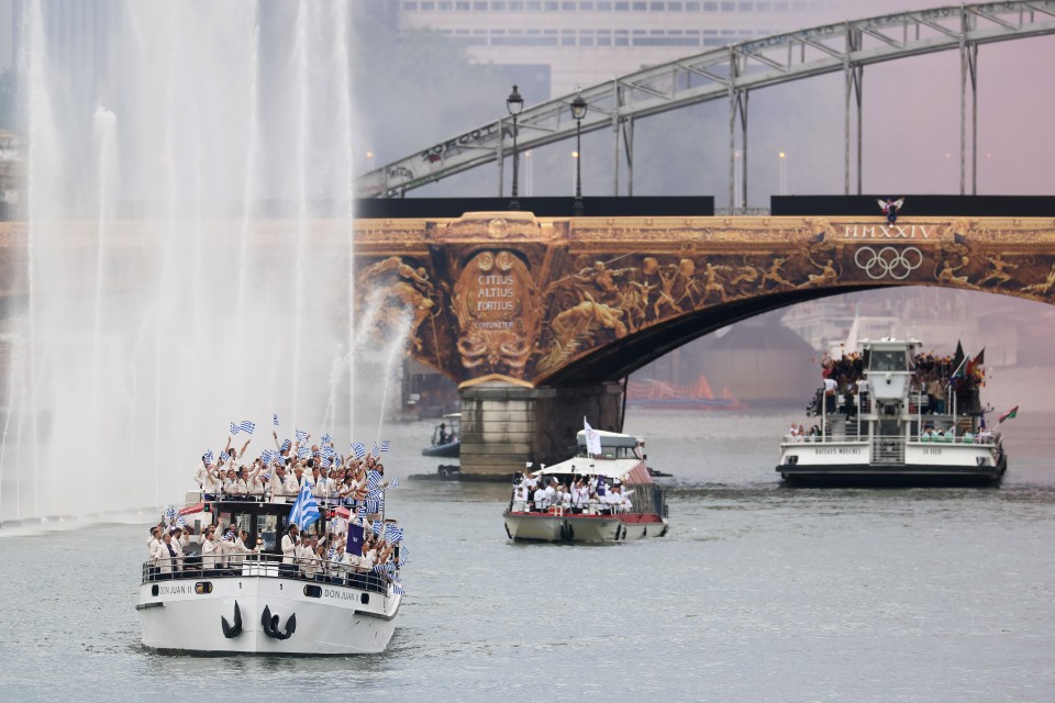 The Olympic 2024 opening ceremony got underway with a boat procession in the pouring rain