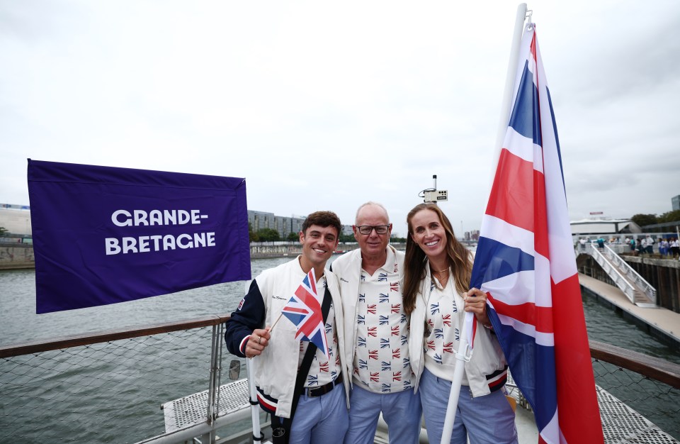 Team GB joined other countries as they sailed down the Seine